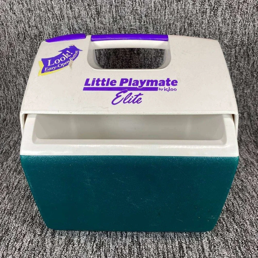 Igloo‎ Little Playmate Elite Cooler Small Teal White Ron Jon Surf Shop Retro